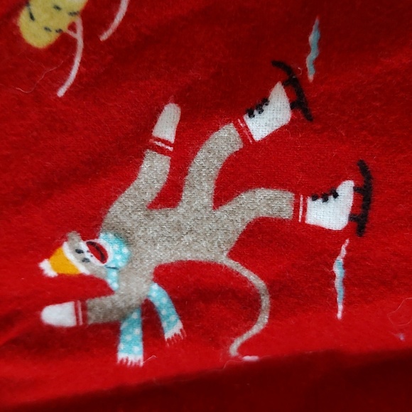 Nick and Nora sock monkey pajama top size medium - Picture 5 of 6